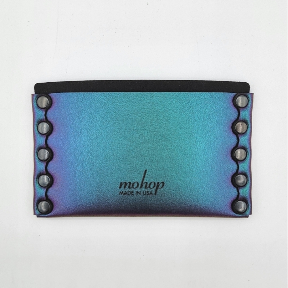 Iridescent Card Holder Vegan Leather New #2522